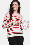 Zivame Retro Peek Jumpers Flat Knit Loungewear Top - Creole Pink — thumbnail 1